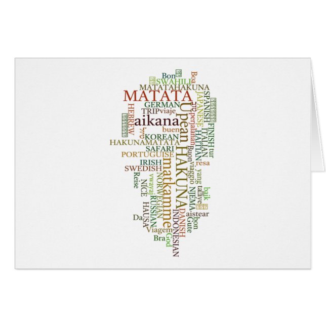 Hakuna Matata Geschenkfarbe (Vorderseite (Horizontal))