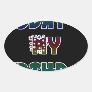 Hakuna Matata Gift Heute ist mein Geburtstag.png Ovaler Aufkleber