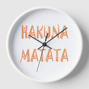 Hakuna Matata Gifts Cool Text Wanduhr