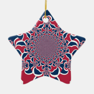 Hakuna Matata Gifts trendig stilvoll rot und blau. Keramik Ornament