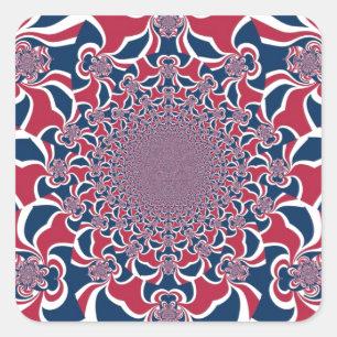 Hakuna Matata Gifts trendig stilvoll rot und blau. Quadratischer Aufkleber