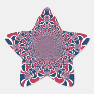 Hakuna Matata Gifts trendig stilvoll rot und blau. Stern-Aufkleber