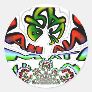 Hakuna Matata Graffiti Kunstdruckerei Runder Aufkleber