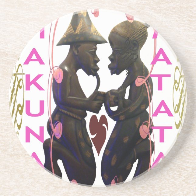 Hakuna Matata Hakunamatata Sandstein Untersetzer (Vorne)