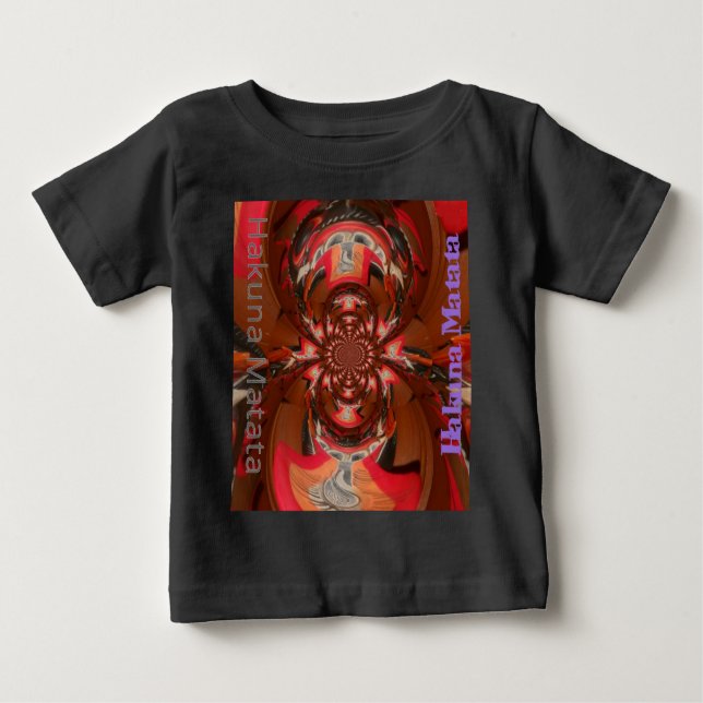 Hakuna Matata Halloween Mask Kaleidoskop Abstrakt Baby T-shirt (Vorderseite)