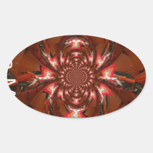 Hakuna Matata Halloween Mask Kaleidoskop Abstrakt Ovaler Aufkleber