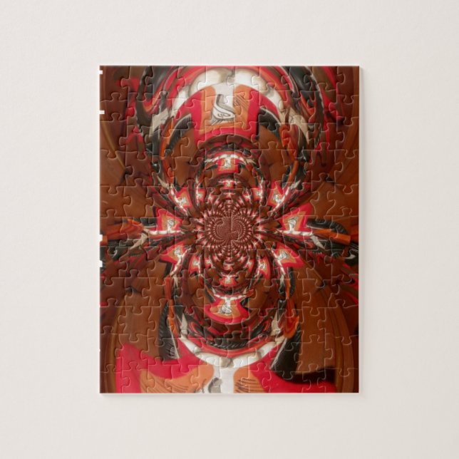 Hakuna Matata Halloween Mask Kaleidoskop Abstrakt Puzzle (Vertikal)