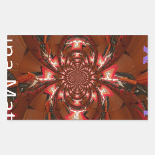 Hakuna Matata Halloween Mask Kaleidoskop Abstrakt Rechteckiger Aufkleber