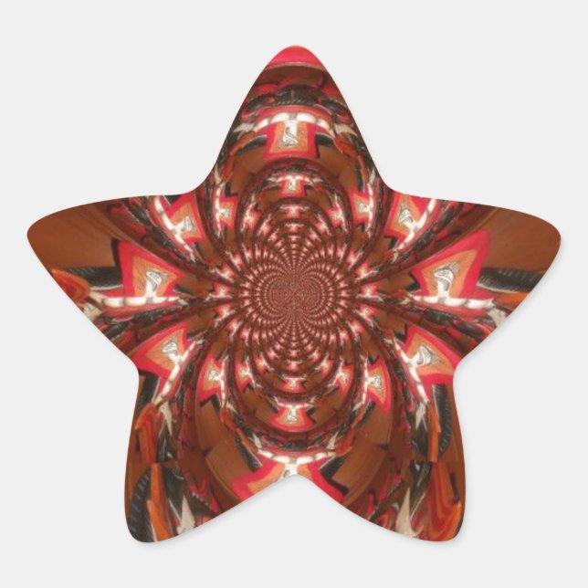 Hakuna Matata Halloween Mask Kaleidoskop Abstrakt Stern-Aufkleber (Vorderseite)