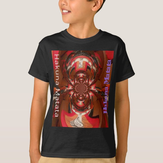 Hakuna Matata Halloween Mask Kaleidoskop Abstrakt T-Shirt (Vorderseite)