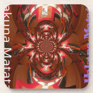 Hakuna Matata Halloween Mask Kaleidoskop Abstrakt Untersetzer