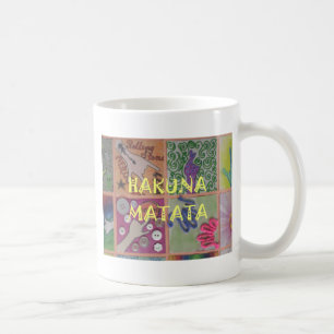 Hakuna Matata Handzeichen Kunst Druck Tasse
