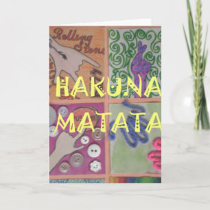 Hakuna Matata Handzeichen Kunst drucken Karte