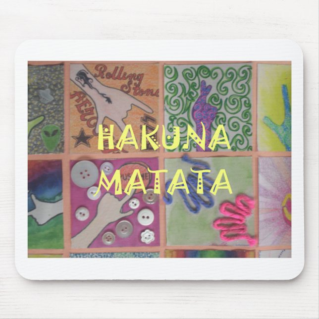 Hakuna Matata Handzeichen Kunst drucken Mousepad (Vorne)