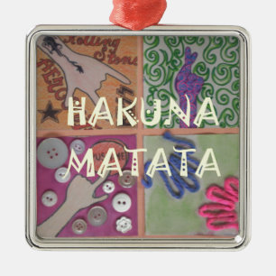 Hakuna Matata Handzeichen Kunst drucken Ornament Aus Metall