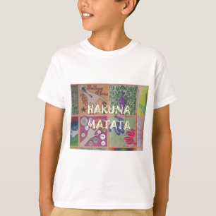 Hakuna Matata Handzeichen Kunst drucken T-Shirt