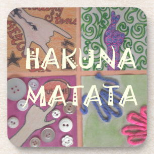 Hakuna Matata Handzeichen Kunst drucken Untersetzer