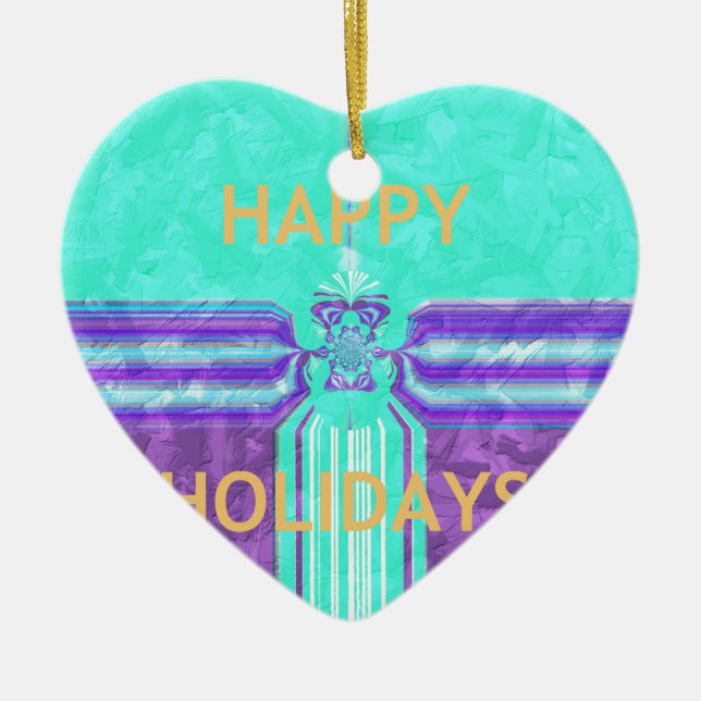 Hakuna Matata Happy Holidays Keramikornament (Vorne)
