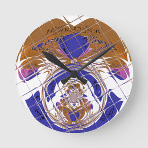 Hakuna Matata I Liebe Äthiopien-Farbe design.png Runde Wanduhr