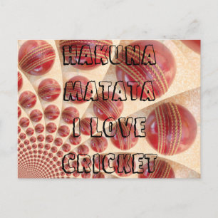 Hakuna Matata I Liebe Cricket Postkarte
