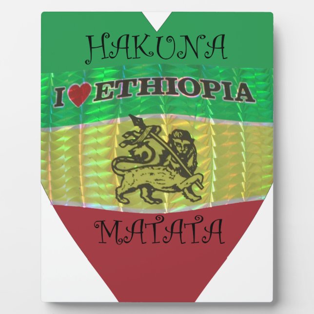 Hakuna Matata I Liebe Ethiopia Colors.png Fotoplatte (Vorderseite)