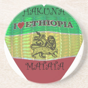 Hakuna Matata I Liebe Ethiopia Colors.png Getränkeuntersetzer