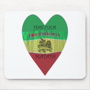 Hakuna Matata I Liebe Ethiopia Colors.png Mousepad