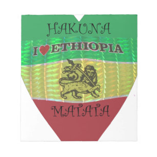 Hakuna Matata I Liebe Ethiopia Colors.png Notizblock