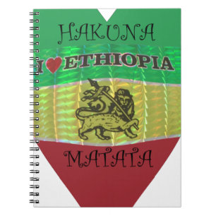 Hakuna Matata I Liebe Ethiopia Colors.png Notizblock