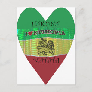 Hakuna Matata I Liebe Ethiopia Colors.png Postkarte