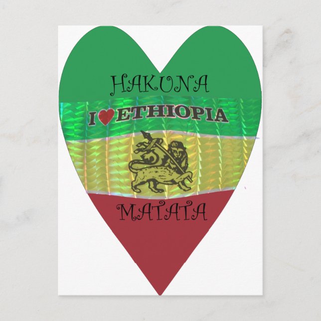 Hakuna Matata I Liebe Ethiopia Colors.png Postkarte (Vorderseite)