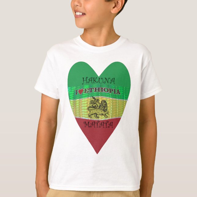 Hakuna Matata I Liebe Ethiopia Colors.png T-Shirt (Vorderseite)