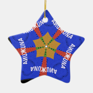 Hakuna Matata Iridiscent Blue Keramik Ornament