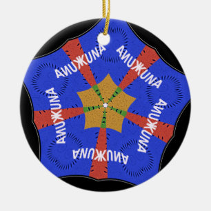 Hakuna Matata Iridiscent Blue Keramikornament