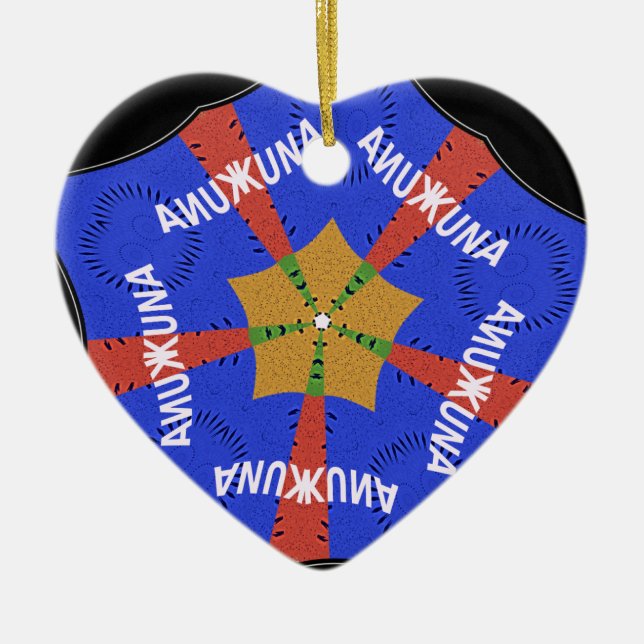 Hakuna Matata Iridiscent Blue Keramikornament (Vorne)