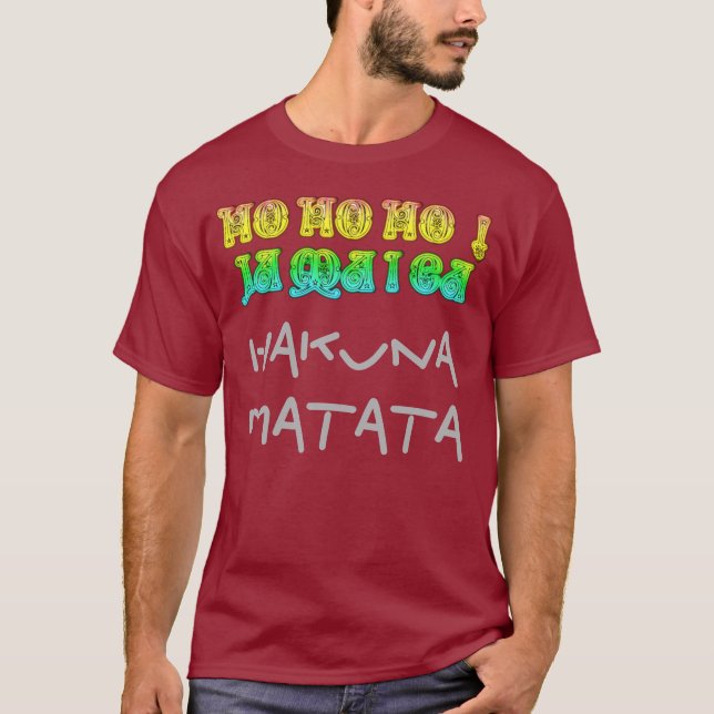 Hakuna Matata Jamaica Weihnachtsfest T - Shirt (Vorderseite)