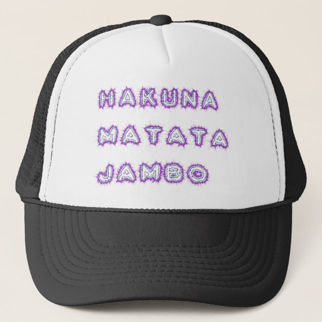 HAKUNA MATATA JAMBO GIFTS TRUCKERKAPPE (Vorderseite)
