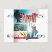 Hakuna Matata Jambo Kenya Postcard Horizontales Te