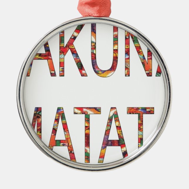 Hakuna Matata.jpg Silbernes Ornament (Vorne)