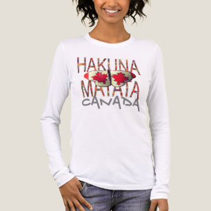 Hakuna Matata Kanada Schmetterling Lebendige Fla Tri-Blend Shirt