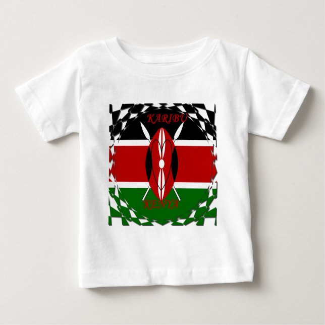 Hakuna matata Karaibu Kenya Baby T-shirt (Vorderseite)