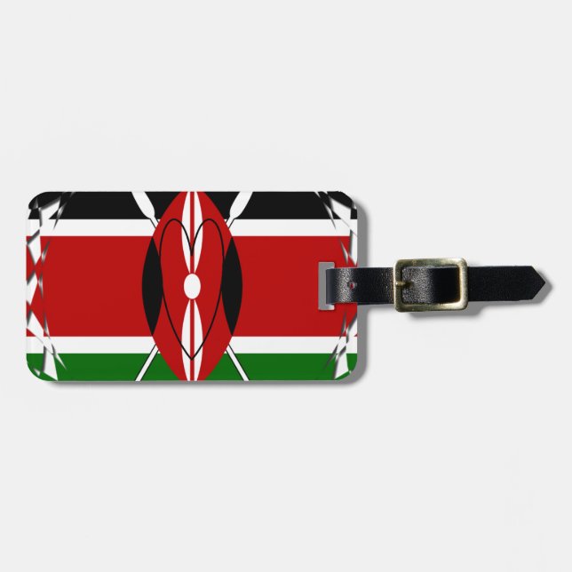 Hakuna matata Karaibu Kenya Gepäckanhänger (Vorderseite horizontal)