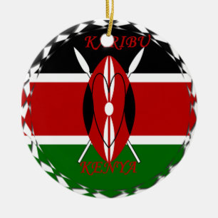 Hakuna matata Karaibu Kenya Keramikornament