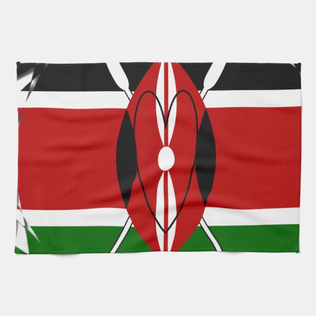 Hakuna matata Karaibu Kenya Küchentuch (Horizontal)
