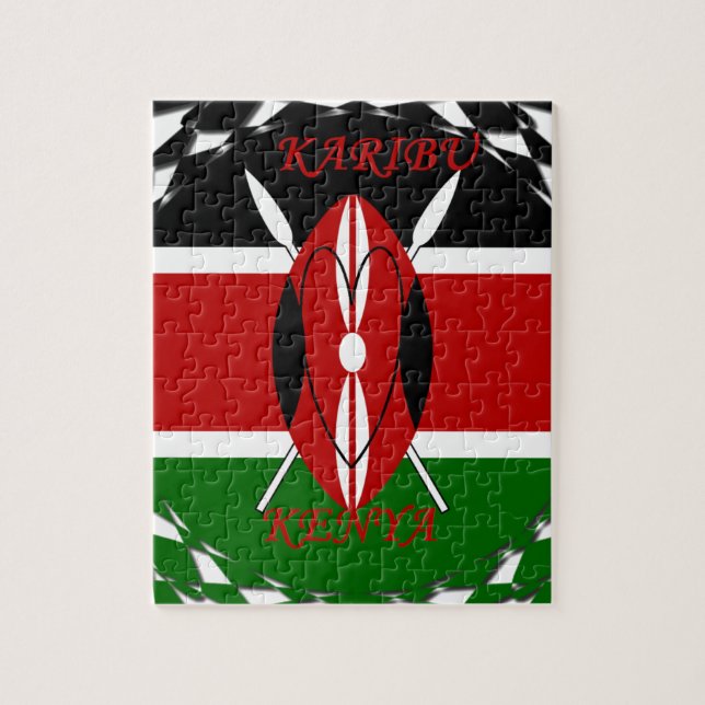 Hakuna matata Karaibu Kenya Puzzle (Vertikal)
