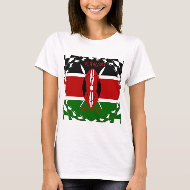 Hakuna matata Karaibu Kenya T-Shirt (Vorderseite)