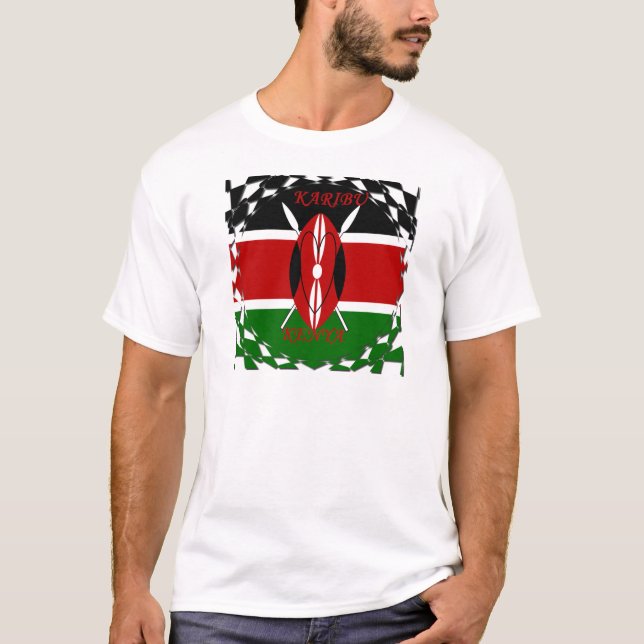 Hakuna matata Karaibu Kenya T-Shirt (Vorderseite)