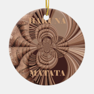 Hakuna Matata Kenia Giraffe Safari Gewebtes Souve Keramikornament