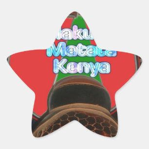 Hakuna Matata Kenia Kunst Druck Stern-Aufkleber