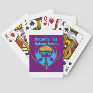 "Hakuna Matata Kenia" Schmetterlings-Kunstposter/G Spielkarten